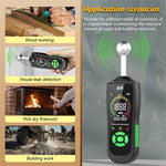 LinkMejor MT68 Digital Wood Moisture Meter Non-contact Timber Damp Detector LCD Screen Hygrometer Alarm Humidity Tester Pinless Detect