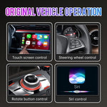 LinkMejor Mini 2-in-1 Wired to Wireless CarPlay Adapter /Android Auto Adapter Plug & Play Dual Band WiFi