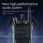 Baofeng DM-32UV Walkie Talkie DMR Digital Analog Two Way Radio 8W Power GPS APRS 4000 Channels Dual Mode Communication Green Walkie Talkie