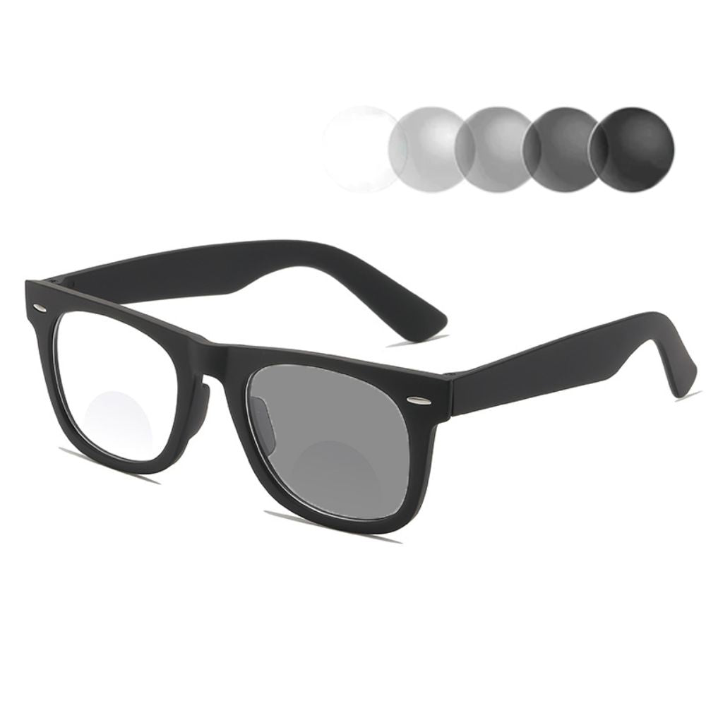 Photochromic HD Reading Glasses for Men Women Indoor Outdoor Dual-use Presbyopia Glasses Anti-blue Light Color Changing Eyeglasses
