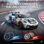 LinkMejor PO4302 RTR 1/43 2.4G 4WD Drift RC Car with Gyro Full Proportional Remote Control Mini Race LED Light High-Speed Motor On-Road Racing Vehicle Model Boys Gifts Toys