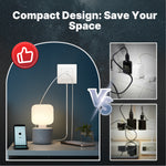 MOES 30W/65W GaN Fast Charging Wall Outlet USB-A+2USB-C PD3.0 QC3.0 Electrical Charger Socket Overload Protection 86 Type Panel Socket