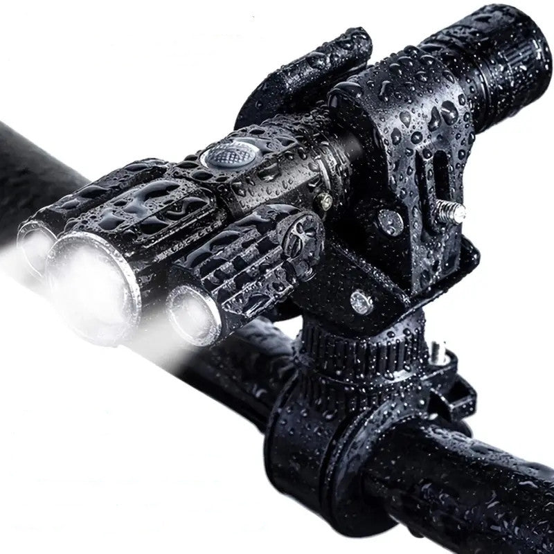 Super Bright Multi-Angle Adjustment USB Rechargeable Waterproof Bike HeadLight Taillight