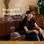 Bluetooth 5.3 Receiver Transmitter S3 HiFi Audio Wireless Adapter 15m Long Range AUX RCA USB Optical Fiber Connection