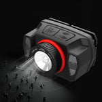 LinkMejor Strong Headlamp LED Head Light Built-In Battery Usb Charging New Wave Sensing Zoom Strong Head Light