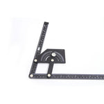 Woodworking Angle Ruler Universal Protractor 0-180 Degrees Aluminum Alloy Precision ±0.3 230x500mm Measuring Tool