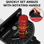 LinkMejor Woodworking M1 Pro Angle Miter Gauge with Extended Fence for Table Saw Router Table Precision Angle Setting Gauge for Wood Cutting Sawing