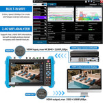 LinkMejor IPC-9800MOVTADHS Plus+ Full Features CCTV Camera Tester 7-inch IPS Touch Screen Monitor CCTV Tester with HD-TVI HD-CVI AHD SDI IP Camera Support DMM OPM VFL TDR Features POE 4K H.265 HDMI