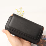 PU Leather Magnetic Buckle Flip Phone Bag Waist Belt Cards Case Pouch for Daily Outdoor Use