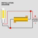 2pcs 50W 6Ω Car LED Canbus Load Resistors Automobile Turn Signal Flashlight License Plate Lamp Resistance Decoder