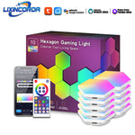 LinkMejor Smart RGBIC Hexagonal LED Light Panels Music Sync APP/Remote/Voice Control With Alexa Google
