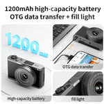 DC203 12MP Waist-Level Digital Camera 4K Photo Video 28X Zoom Auto Focus Dual Screen Vlogging Camera for Photography 1200mAh OTG Transfer Portable Compact Creative Shot