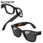 BlitzWolf BW-AG1 AI Smart Glasses Heart Rate Blood Oxygen Monitoring UV Detection 100+ Languages AI Translation HiFi Audio IP66 Waterproof Fitness Tracking Smart Audio Glasses