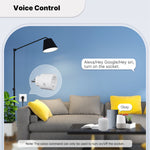 MOES Tuya Smart Matter Plug WiFi Socket 16A Outlet Power Monitor Remote Control Voice Control Work with Alexa Google Assistant