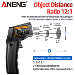 LinkMejor TH103 Class II Laser Infrared Thermometer Temperature Sensor Testers Gun -20°C~380℃ Industrial Thermal Tube Testing Tools