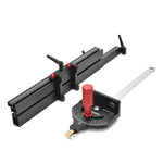 LinkMejor Woodworking Miter Gauge Used With T Tracks Fence Backer DIY Table Saw Router Box Joint Jig Wood Working Tools and Accessories