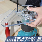 LinkMejor Edge Router Base Plate Compatible with Most Trimming Machines Clear Acrylic Design Precision Cutting Stable Installation Acrylic Router Base