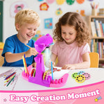 Children's Drawing Projector Toys Set with 32 Cartoon Slides and 12 Color Brushes for 3-6 Years Old Creative Painting Kit