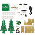 Straight/Curve-leaf Christmas Tree Tri-color/Colorful Version Support bluetooth DIY Electronic Kits