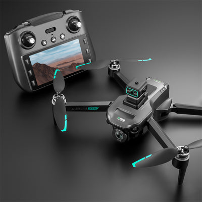 LinkMejor S159 GPS 5G WiFi FPV with 5.9inch LCD Screen Controller 720P HD Dual Camera Servo Gimbal 360° Obstacle Avoidance Brushless Foldable RC Drone Quadcopter RTF