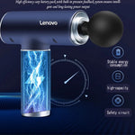 Lenovo Professional Massage Gun with Carrying Case 5-Speed Deep Tissue Percussion 6 Massage Heads for Muscle Recovery Quiet Motor for Home Gym Use