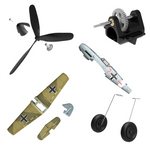 Original LinkMejor BF109 400mm Mini RC Airplane Spare Parts Accessories Propeller Receiver Landing Gear Gearbox Fuselage Main Wing Rod