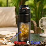 LinkMejor SUS316 700ml Thermos Bottle Large Capacity Vaccum Cup Cold Insulation Portable Strap with Tea Flitter Thermal Flask