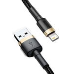 Baseus 2.4A USB-A to iP Cable Fast Charging Data Transmission Nylon Braided Core Line 0.5M/1M/2M/3M Long for iPhone 14 14Pro 14 Pro Max for iPad Pro
