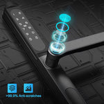 LinkMejor Smart Fingerprint Door Lock 5-in-1 Unlock IP66 Waterproof App Voice Remote Multifunctional Door Lock for Home Security