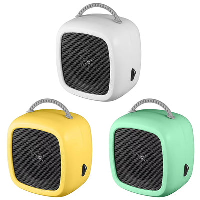 600W Smart Space Heater Dual Gear Compact Quiet Heating Threaded Wire EU/US Plug Portable Electric Heater for Home Office