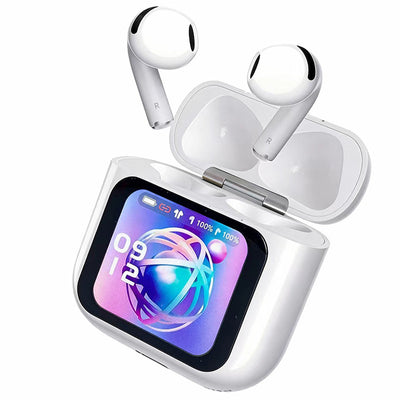 T13 AI Translation bluetooth 5.4 Earphone with Touch Screen Function 13mm Dynamic Coil Low Latency Semi-in-ear Sports Headphone