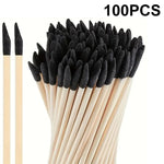50/100PCS Dual-Purpose Sanding Sticks Precision Frosted Tips Flat Head for Crafts Model Making Shaping Smoothing Finishing