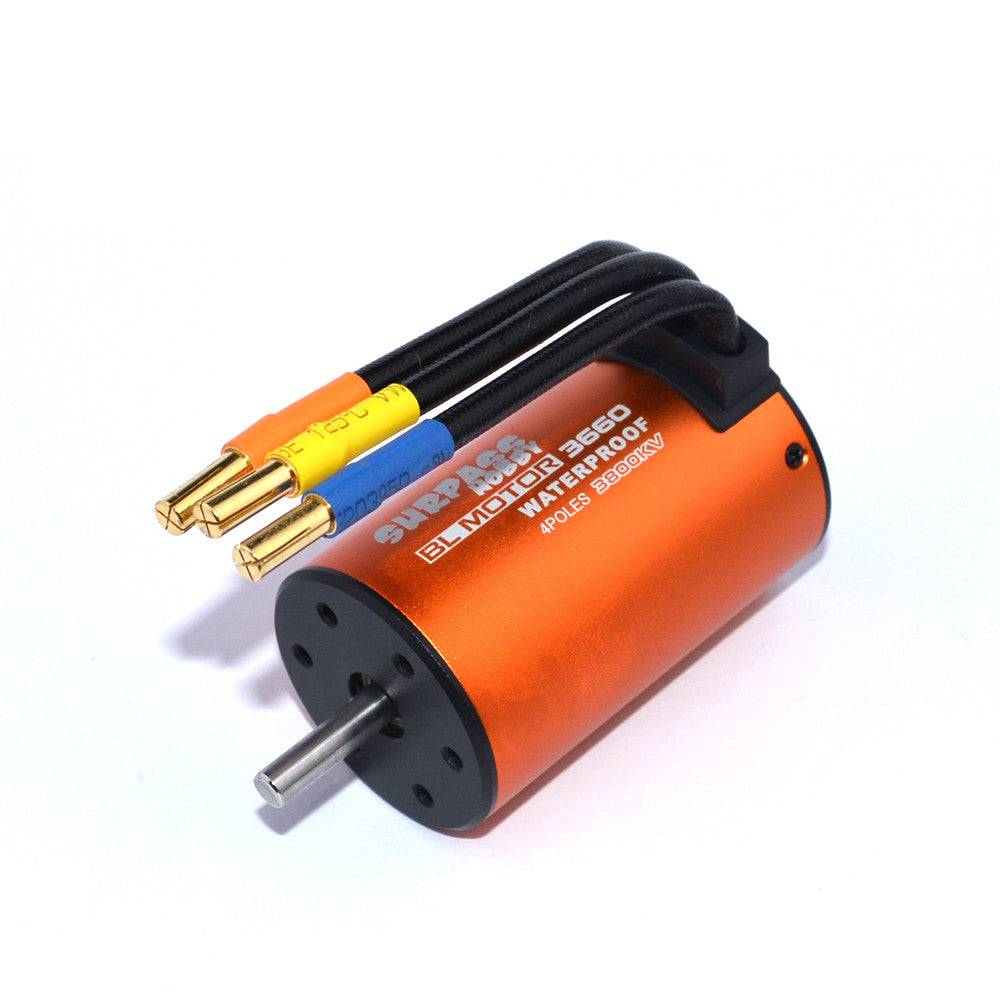 LinkMejor 3660 Brushless Waterproof Motor 3300/3800kv for 1/10 RC Car Vehicles Parts