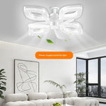 Elfeland 3/4-Head E27 LED Crystal-Inspired Ceiling Fan Light 3 Color Temperature 2/4H Timer 3 Levels Speed Adjustable Fan Lamp Remote Control for Indoor Rooms