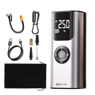 LinkMejor Car Inflator Tire Pump Portable Car Air Compressor Tyre Inflator with LCD Display Auto Inflatable for Motorcycles Bicycle Boat