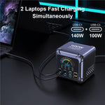 420W GaN Charger Station 8 Ports USB C PD3.1  Fast Charging Station With Digital Display