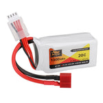 LinkMejor 11.1V 1300mAh 20C 3S LiPo Battery T Plug for RC Car