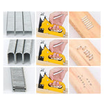Heavy Duty Staple Gun 3 in 1 Adjustable Power Chrome Finish Aluminum Alloy Supports T Type N Type U Type Staples Ergonomic Grip Quick Load