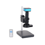 LinkMejor 4K Industrial Microscope Camera HDMI USB Outputs 180X C-mount Lens 144 LED Light Big Boom for PCB Repair Soldering