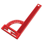LinkMejor CL-300MM T Type Multi-Angle Ruler Square Measuring Ruler Aluminum Alloy Woodworking Measuring Tool