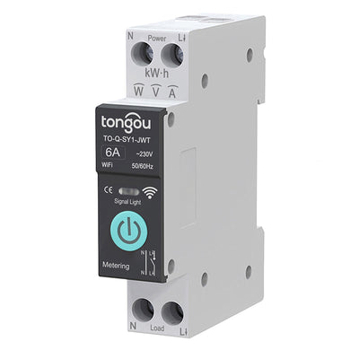 LinkMejor Tuya WiFi Smart Circuit Breaker Switch with Metering 32A-63A 90V-240V Remote Voice Control with App Timer Modes Smart Home Automation