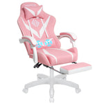Hoffree Massage Gaming Chair Racing Computer Desk Chairs Ergonomic Massage Lumbar Support High Back Adjustable Swivel Task Chair