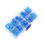 50PCS PCB Terminal Block Connector Pitch 5.0mm Straight Pin KF301 2P 3P 4P Screw PCB Terminal Blocks Connector Assortment Kit