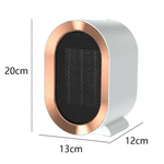 1200W Ceramic Space Heater Flame Retardant Compact Design Overheating Protection Portable Electric Heater for Desk Small Room Office Winter