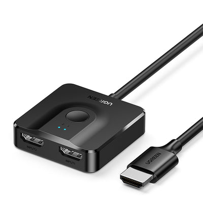 UGreen CM311 4K@60Hz HDMI Switch with 3.3FT HDMI Cable 2 in 1 Out/1 in 2 Out Bidirectional HDMI Splitter Switcher for HDTV Monitor Projector Laptop Switch