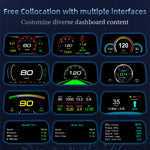 Portable HD Head-Up Display Car OBD Speed Navigation Projector Car Display Screen Car OBD Speed Navigation Projector No Ghosting cAR Head-Up Display