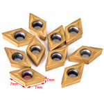 10pcs DCMT070204 Carbide Inserts with 4pcs 12mm Lathe Boring Bar Turning Tool Holder