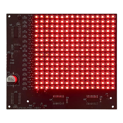 LinkMejor Dot Matrix Advertising Screen Kit 256 LED 5V DC Pre-Programmed Microcontroller DIY Electronics Row Scanning PCB Board for Customizable Signage Displays