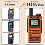 Quansheng UV-K588 Dual Band Walkie Talkie 512KB Large Memory 136-174MHz 400-470MHz VHF/UHF Ultra-Wide Frequency 10 NOAA Channels Wireless Handheld Two Way Radio for Secure Private Calls