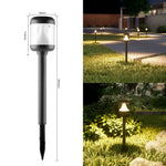 Elfeland 2Pcs LED Solar Lawn Light Warm Light Solar Charging Auto Light Control Waterproof IP65 Energy-Efficient Garden Light for Outdoor Decoration Pathway